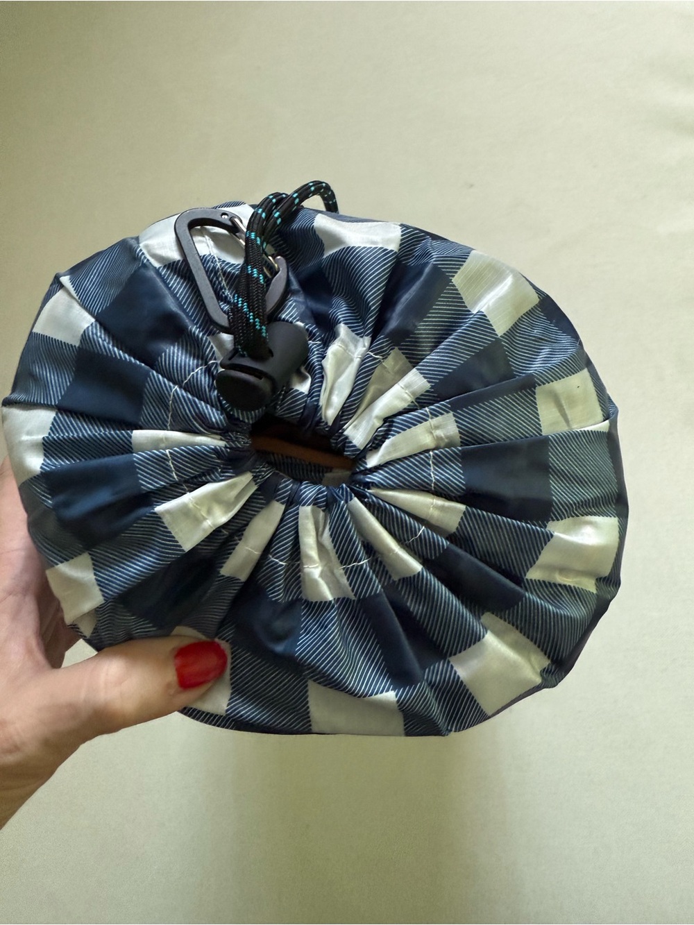 NWT Rumpl Original Puffy Blanket - Blue Plaid - Picture 4 of 6